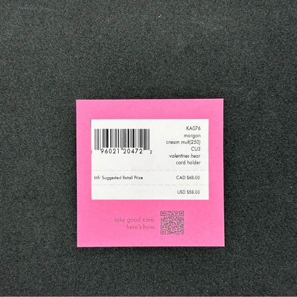 Kate Spade New York Morgan Heart Print Card Holder Cream Multi - Picture 4 of 9